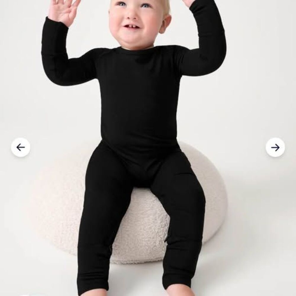 Little Sleepies Black Crescent Zippy Sz 2T